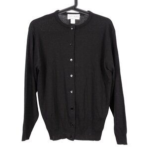 Carly Blake VTG Cardigan Sweater M Womens Black Button Up USA Acrylic Classic